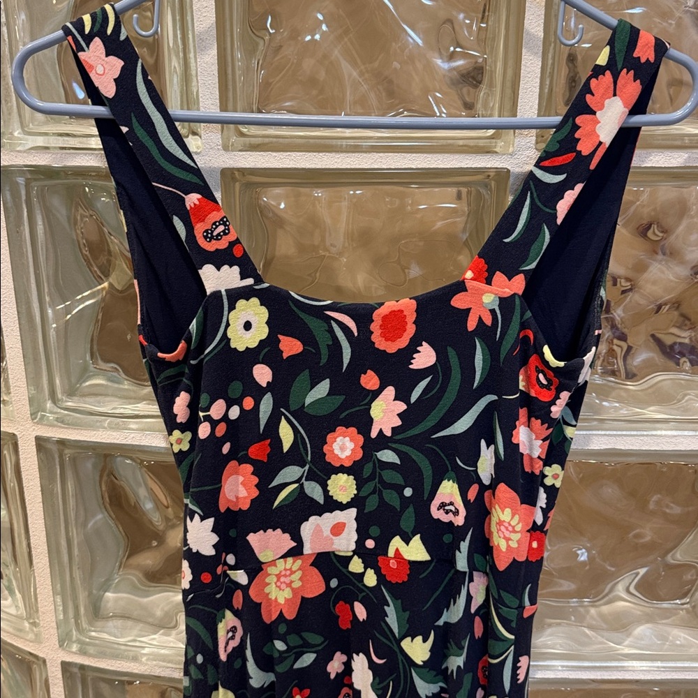 Boden Navy Floral Midi Dress - Picture 5 of 6